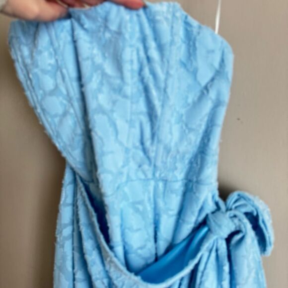 Hello Molly Light Blue Strapless Mini Dress - Picture 3 of 7